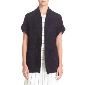 THEORY Fremont Ibisco wool waffle knit open cardigan P